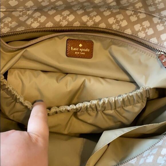 Kate Spade Stucco Stevie Canvas Baby Diaper Bag - Picture 15 of 16